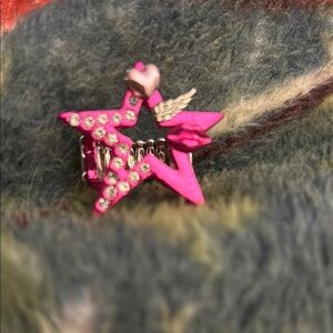 Pink Star Ring with Rhinestones